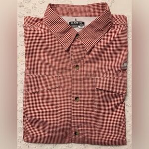 Habit Men’s shirt size XL Red and White checkered.  Excellent condition.
